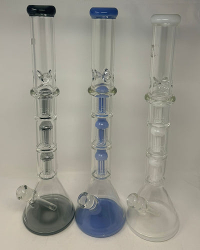 7MM Triple Tree Perc Beaker Bong