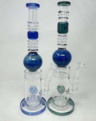 Tall Swiss Donut Orb Perc Water Pipe