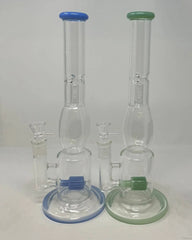 14 Inch Three Perc Straight Water Pipe