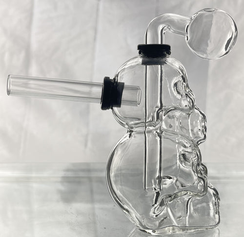 Double Layer Skull Shape 3Pcs Dab Oil Rig