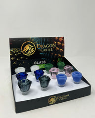 Dragon Cartel Flower Shape Color Bowl with Screen Display Set 12 Pcs Set