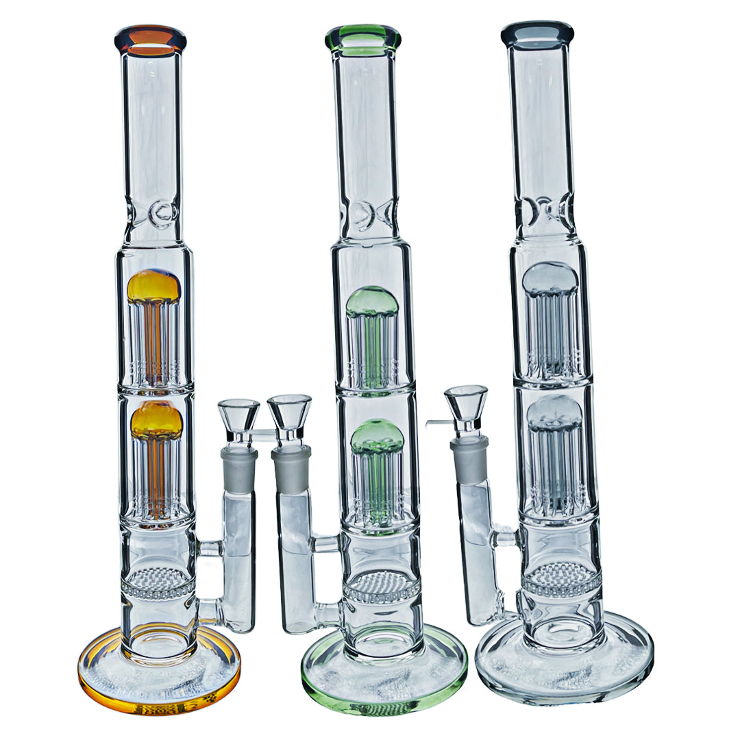 SG-729 STRAIGHT TUBE WITH 2 LAYER TREE PERC AND HONEYCOMB PERC