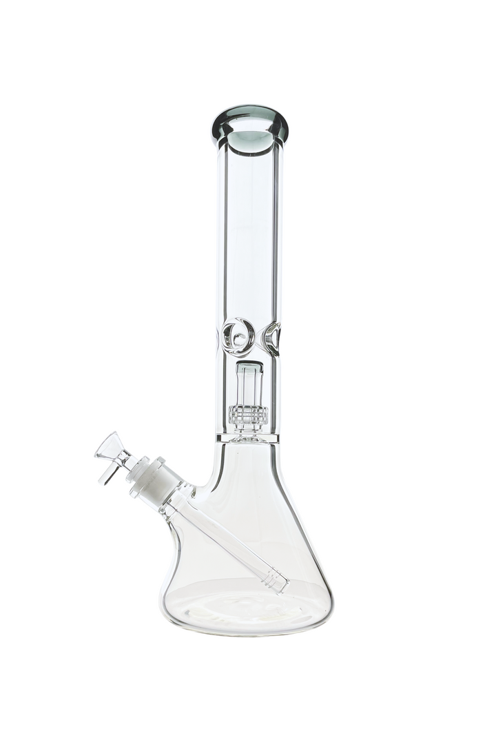 SG 568 BEAKER BASE BONG WITH SHOWER HEAD PERC AND COLOR MOUTHPIECE